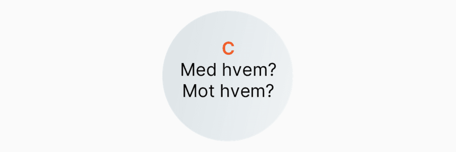 Med hvem? Mot hvem?