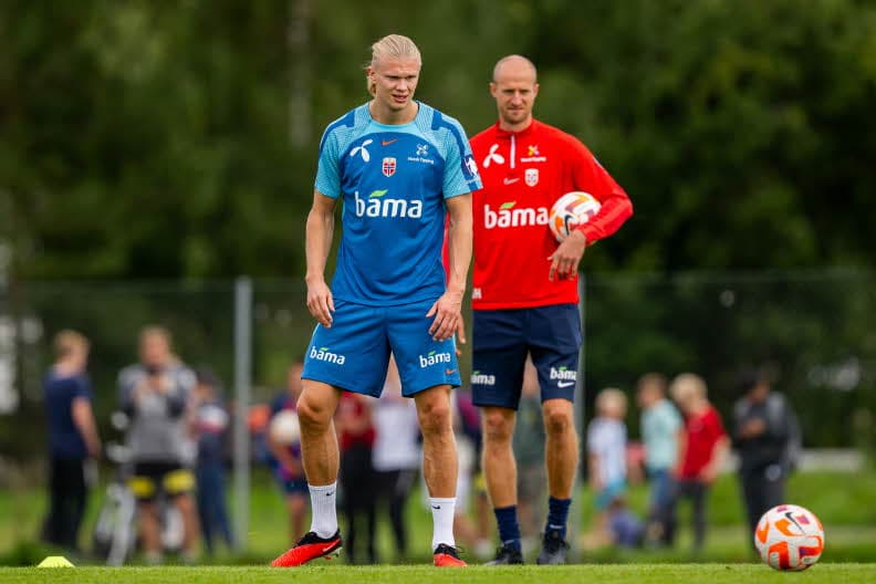 Erling Braut Haaland og Brede Hangeland