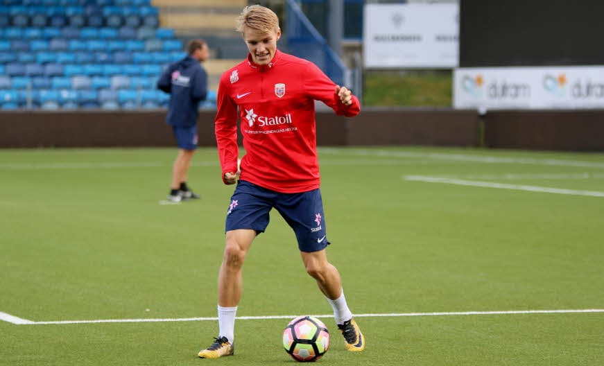 Martin Ødegaard på U21 landslaget