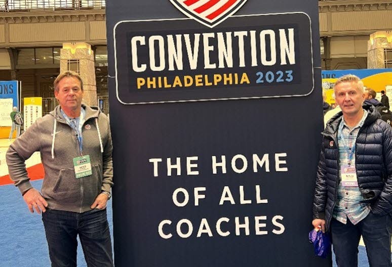 Bo Folke Gustavson på US Soccer Coaches Convention 2023. 